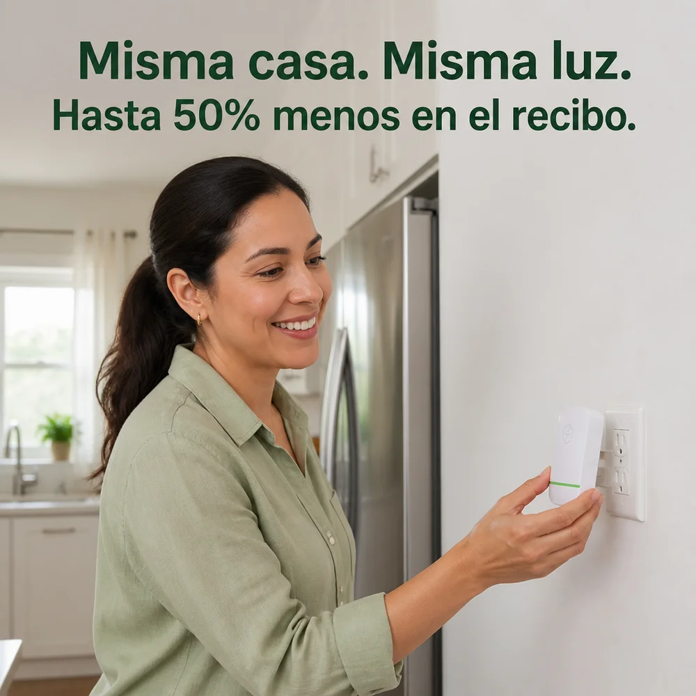 AhorraLuz conectado en el cuarto de lavado